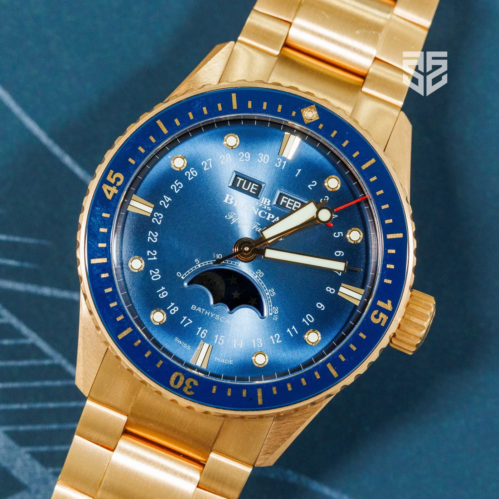 Blancpain Fifty Fathoms Bathyscaphe Moon Phase 5054-3640-76S Price in Australia | $63k - image 2